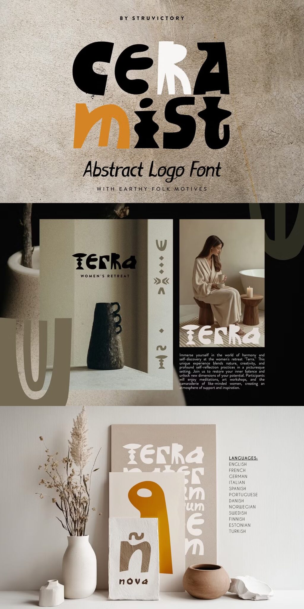 Ceramist Abstract Earthy Logo Font - Typesite